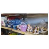 Shelf lot - home decor, coolers, dolls, and more