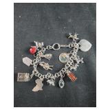 Charm Bracelet with Charms  - some charms marked