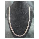 925 Silver Herringbone Necklace -23" - 17.9gr
