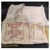 Vintage draw string cloth bags