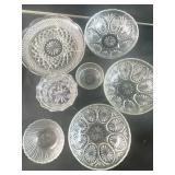 Glass bowls and trays