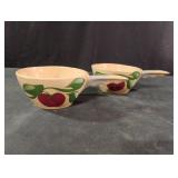 Vintage Watt Pottery soup bowls. Set of 2