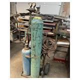 Acetylene torch set on cart and contents