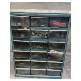 Assorted organizer with VW parts  14.5w18t6.5d