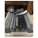 Push rods and miscellaneous  chrome ally and some