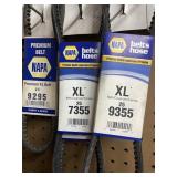 Napa belts lot  9295, 7355, 9355