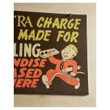 14x22 cardboard An extra charge will be made for