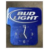 17x16 plastic Bud light clock battery operated