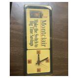 4.5x10.5 Montclair plastic clock working