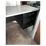 Metal office desk with L shape table 60w 30d 29t.