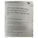 EPC clutch disk SICHS brand fits VW top four 411