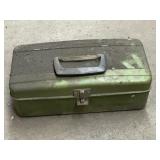 Green metal small tool box