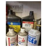 Refrigerant and pump oil lot