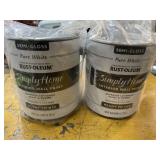 Simply home 2 gallons pure white paint new