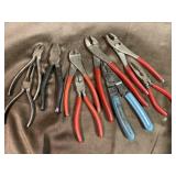 Assorted pliers lot Bluepoint Stanley and others