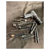 Snap on air hammer  and assorted bits