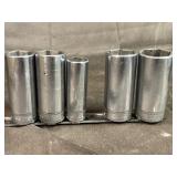 Snap on deep well 6 point sockets metric 3/8dr