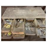 Storage bin with contents