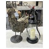 Metal Chicken / Battery Lantern (condition