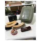 Metal Shoe Shine Kit w/ Equipment