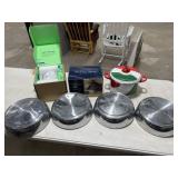 Ford Hub Caps / Shoe Shine Kit / Pasta Time Pot /