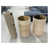 2 Wooden Drum Shells / Roll of Builders Paper