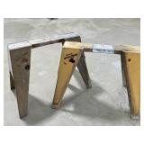 2 Wooden Burro Brand Saw Horses