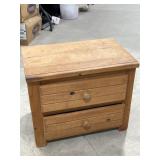 Wooden End Table w/ 2 Drawers