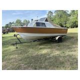 AMF Crestliner 19' Fiberglass Boat w/ Trailer
