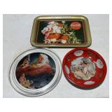 Vintage Coca Cola Trays / Glass Dish