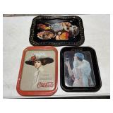 3 Vintage Coca-Cola Metal Trays