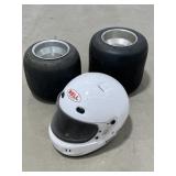 2 Go Kart Racing Wheels & Tires / Helmet