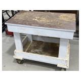 Rolling Wooden Shop Cart