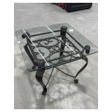Metal Glass Top Table