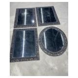 4 Framed Mirrors