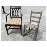 Wooden Rocking Chair / Padded Chair