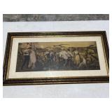 Vintage 'The Harvest Moon' Framed Picture