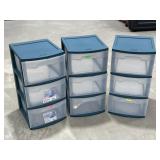 3 Sterilite Storage Shelves