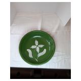 Large Green Pottery Spaghetti Bowl