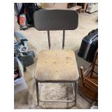 Industrial Metal Shop Stool