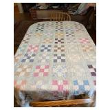 Machine Made Full/Queen Checkerboard Quilt