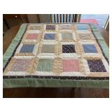 Machine Made Gingham Square Baby Quilt