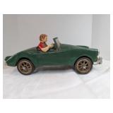 Vintage Wooden MG 1959 Car w/ Driver