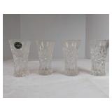 4 Small Lenox Crystal Vases
