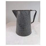 Vintage Gray Graniteware Coffee Pot