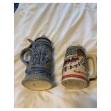 2 Vintage Beer Steins