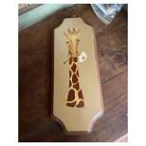 Hand Painted Giraffe Wall Art