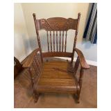Antique Spindle Back Rocking Chair