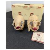 Bill Jauquet Pigs Figurines w/ Box