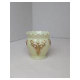 Heisey Custard Glass Winged Scroll Toothpick Cup